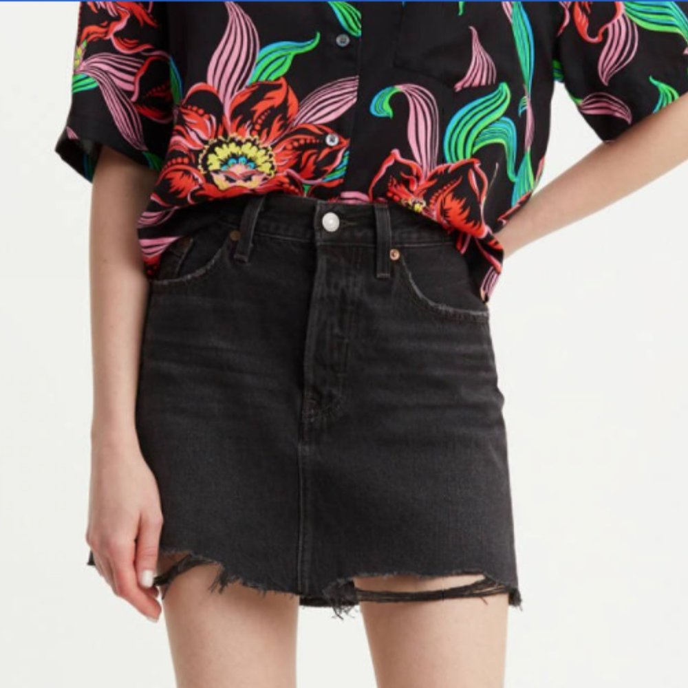 Levi’s Deconstructed Denim mini skirt - black - 27